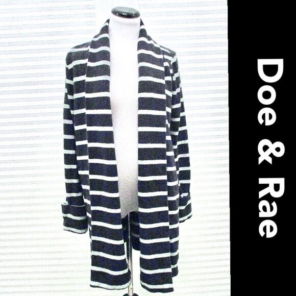 Doe & Rae Long Open Front Cardigan - Picture 1 of 7